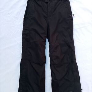 REI Unisex Childs Black Fleece Lined Snow Pants for Ski Or  Snowboarding Size XS